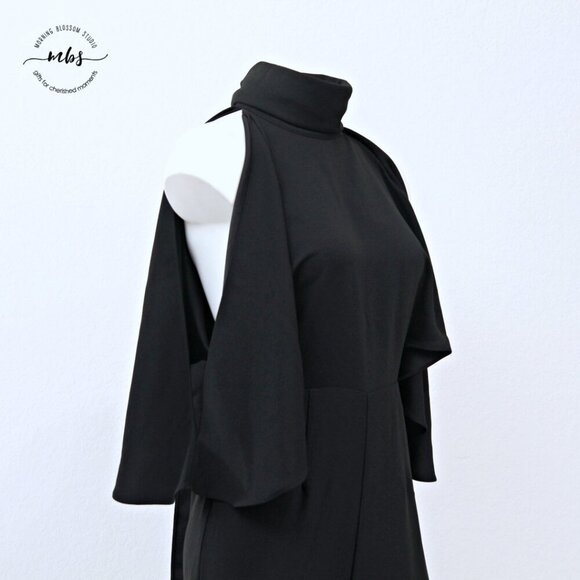 NWT Finders Keepers Real Slow Halter Neck Cold Shoulder Jumpsuit Black Women S - Picture 8 of 15